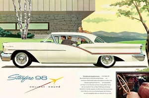 1957 Oldsmobile Starfire Showroom floor Wall Illustration 13 x 19 Giclee print - Picture 1 of 1