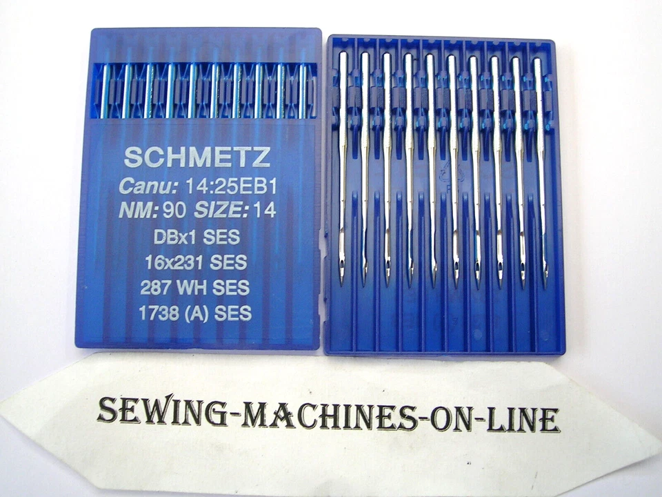10 SCHMETZ INDUSTRIAL SEWING MACHINE BALLPOINT NEEDLES 16X231 SES SIZE 90/14