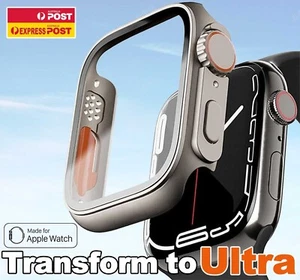 Trans to Ultra For Apple Watch Case Cover iWatch 10 9 46mm 42mm Screen Protector - Picture 1 of 10