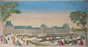 Optische Ansicht Druck "Ansicht des Tuilleriepalastes von der Gartenseite" 1780 - Bild 1 von 3