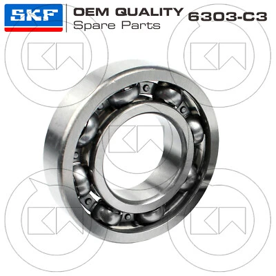 CUSCINETTO SKF 6303-C3 ALBERO MOTORE LATO FRIZIONE VESPA FL2 HP 50 1995 1996 - Immagine 1 di 3