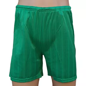 TRAX 16 Pairs Boys Football Shorts Shadow Stripe Emerald Green 26"-28" 10-11 Yrs - Picture 1 of 3