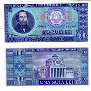 Rumania RUMANIA Billete 100 LEI 1966 P97 NUEVO UNC - Picture 1 of 1