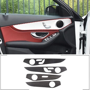 Soft Carbon Fiber Inner Door Panel Trim Strip For Benz C-Class W205 2014-2020 - Bild 1 von 6