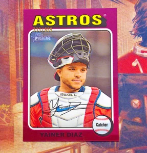2024 Topps Heritage High Number - Cromo 333/699 #512 Yainer Díaz - Imagen 1 de 3