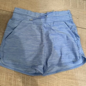 ALL IN MOTION GIRLS BLUE SHORTS MEDIUM 7/8 - Picture 1 of 5