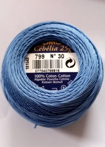 Hilo de ganchillo DMC Cebelia 25 g azul 799 - talla 30 - Imagen 1 de 1
