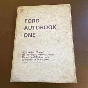 Ford Autobook 1 Manual de taller, Anglia, Predect, Classic Corsair & Cortina 1959 - Imagen 1 de 4