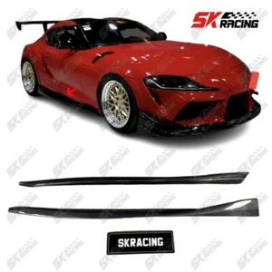For Toyota Supra A90 A91 2020-2025 Forged/Carbon Fiber Side Skirts Extension Lip - Picture 1 of 27