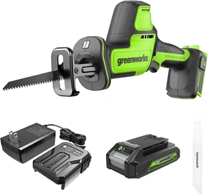 24V Brushless Cordless Reciprocating Saw,1" Compact One-Handed Recip Saw(3,000 S - Picture 1 of 11