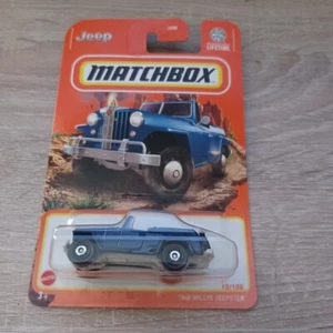 Matchbox 1/64 Diecast New 2024 Models #10/100 Blue 1948 Willys Jeepster - Picture 1 of 2