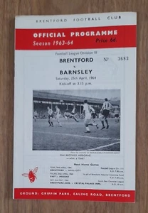 1963-64 Brentford Football Programme vs Barnsley - Picture 1 of 2