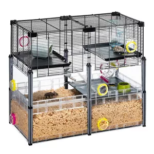 Hamster Cage MULTIPLA CRYSTAL Ferplast Animal Pet Home with Accessories & Tubing - Picture 1 of 12