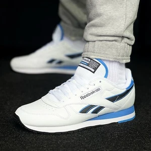 Zapatillas deportivas Reebok clásicas de cuero para hombre talla 12 blancas #1078 - Imagen 1 de 23