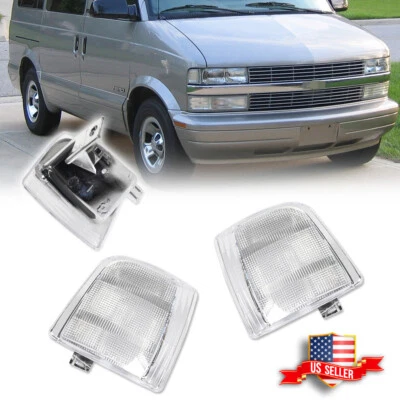 2X Clear Lens Chrome Side Corner Lights For 1995-2005 Chevrolet Astro GMC Safari - Image 1 of 4
