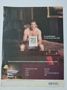 1997 Hewlett packard HP office jet pro printer 1150C  man underwear vintage ad - Picture 1 of 2