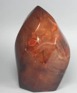 1.06lb Red Orange White Carnelian Agate flame Crystal Stone Freeform Madagascar - Picture 1 of 11