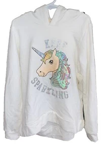 NWT - btween - Sequined Unicorn Hoodie/Sweatshirt - Size 8 - Picture 1 of 3