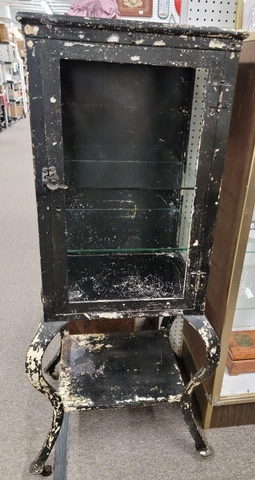 Antique Veterinary / Medical Apothecary Cabinet Cover