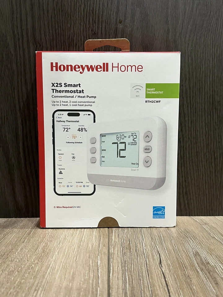 Honeywell X2S Smart Thermostat RTH2CWF Conventional/Heat Pump New Sealed - Image 1 of 4