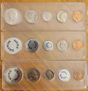1969D Mint Set 5 Coins, Kennedy 40% Silver + 2 Additional Partial P & S Sets - Picture 1 of 2