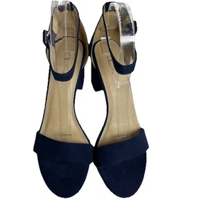 CL By Laundry Jody Suede Block Heel in Navy Sz 8.5M - Picture 1 of 8
