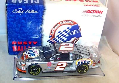 1:24 ACTION 2001 #2 MILLER LITE HARLEY-DAVIDSON RUSTY WALLACE FORD CLEAR CAR - Image 1 of 4