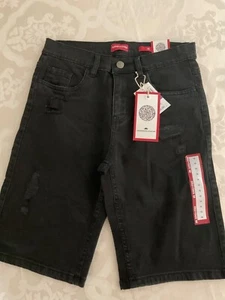 NWT Boys Ring of Fire Big Boys Riot Slim-Fit Destroyed Denim Shorts -size 18 - Picture 1 of 3