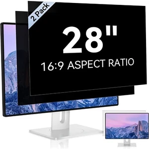 2 Pack 28" Computer Privacy Screen Filter 16:9 Aspect Ratio Widescreen Monitor - Picture 1 of 11