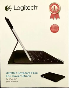 Logitech Ultrathin Keyboard/Cover Case Folio iPad Air Carbon Black 920-006336 - Picture 1 of 4