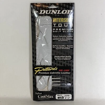 Guante de golf Dunlop Intersect grande para hombre mano izquierda cuero cabretta blanco genial máximo Foto 1 de 4