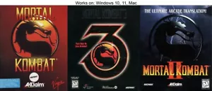 Mortal Kombat Collection 1+2+3 PC Mac Game Midway Windows 10 11 - Picture 1 of 4