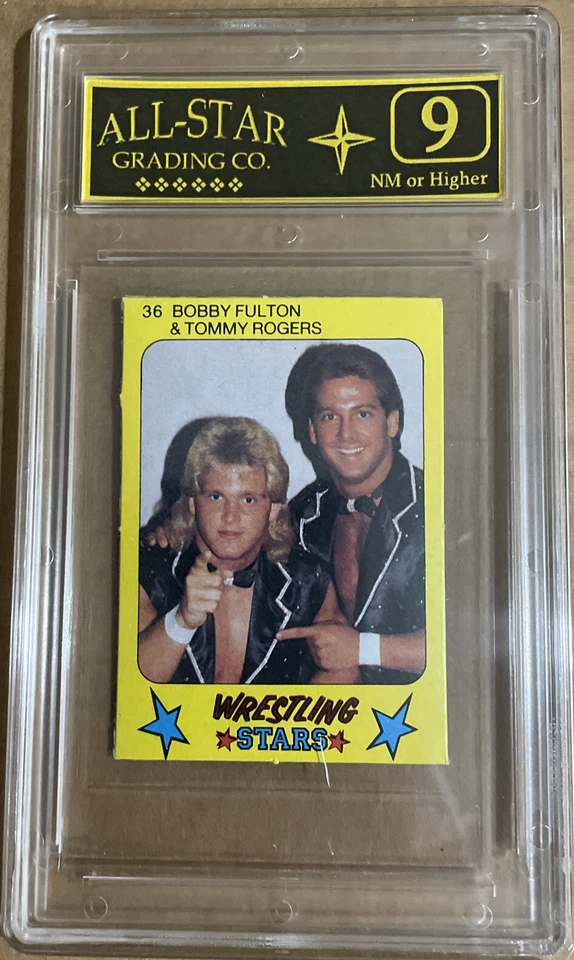  Monty Gum WWF Wrestling Stars1986 # 36 Bobby Fulton &Tommy Rogers Graded ASG 9 - Image 1 of 2