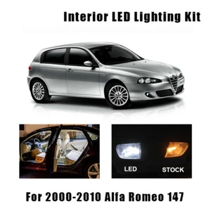 9pcs Canbus LED Bulbs Interior Map Dome Light Kit For 2000-2010 Alfa Romeo 147 - Picture 1 of 7