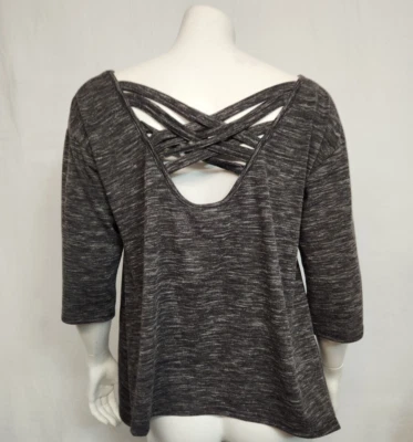Nuevo con etiquetas Top Western Roper Para Mujer Talla M Gris Espalda Cruzada Manga Corta Foto 1 de 4