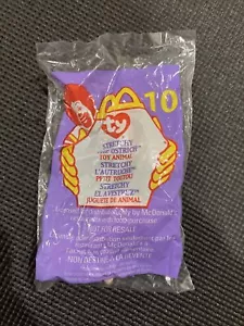Ty Teenie Beanie Baby Stretchy the Ostrich #10 McDonalds Happy Meal Toy 1999 - Picture 1 of 2