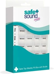 Organizador de píldoras semanales Jumbo seguro y sólido, 4 compartimentos SA8316 - Imagen 1 de 1
