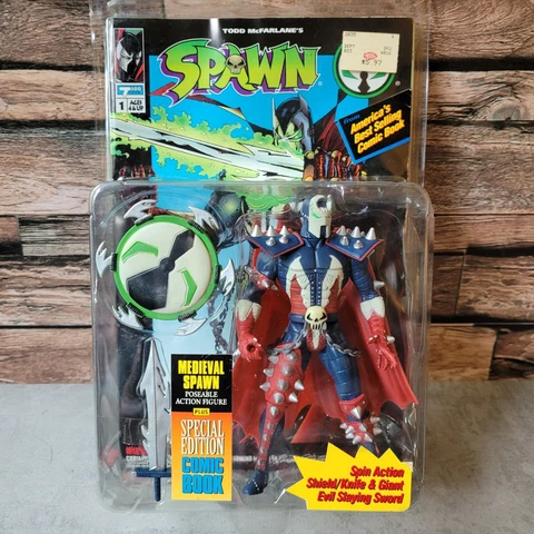 McFarlane Medieval Spawn: Series 1 Action Figure Including Comic Book 1994 Cover