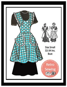 1950s Apron Vintage Sewing Pattern - Picture 1 of 1