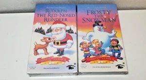 Frosty the Snowman + Rudolph the Red Nose Reindeer (VHS Tape) Broadway Video - Picture 1 of 13