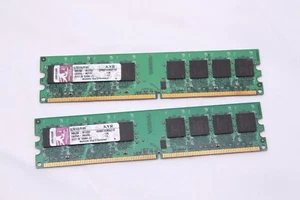 Kingston KVR667D2N5K2/1G 1GB 240-Pin SDRAM DDR2 667 PC2 5300 Lot of 2 - Picture 1 of 2