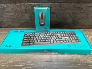 *NUOVO* USB Ultronix KB-10 tastiera e combinazione mouse ottico M01 - Foto 1 di 5
