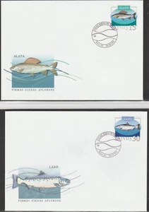 LATVIA 2 FDC's 2003, FISH - Picture 1 of 1