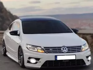 Cubiertas de tapa de espejo retrovisor estilo murciélago negro brillante para VW Passat CC 2008-2017 2 piezas - Imagen 1 de 6