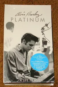 ELVIS PRESLEY ~ PLATINUM A LIFE IN MUSIC ~ 4 CASSETTE BOX SET - Picture 1 of 8