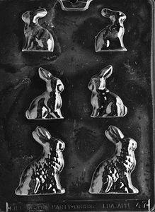 3 GRÖSSEN HASE SORTIMENT STÜCKE Form Schokolade Süßigkeiten Hasen Kaninchen E47 - Bild 1 von 1