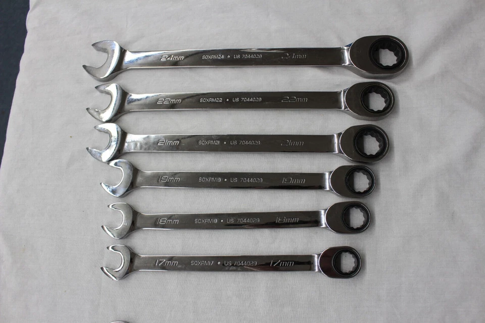 Snap On Tools SOXRM02FBRA 6pc Metric Flank Drive Ratcheting Wrench Set - Image 1 of 1