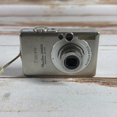 Cámara compacta Canon PowerShot SD600 digital ELPH 6,0 MP sin cargador Foto 1 de 4