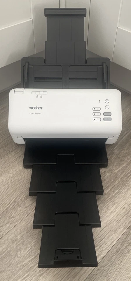 Brother ADS-4300N A4 USB / LAN Scanner   Duplex with both trays, PSU and USB - Image 1 of 4