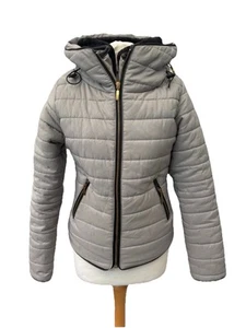 Grey Jacket Size S Rising Long sleeve Polyester Fold Away Hood Womens - Picture 1 of 13